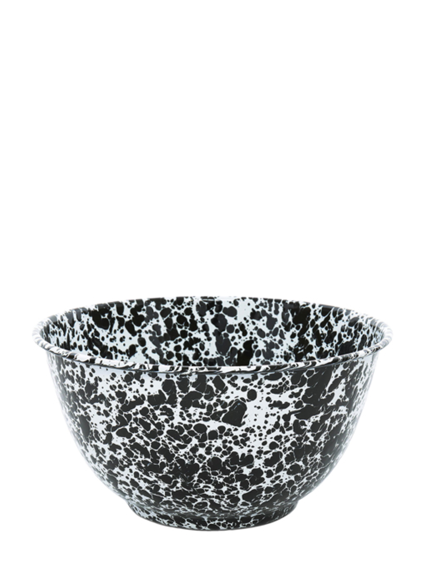 Large Salad Bowl, Black Splatter