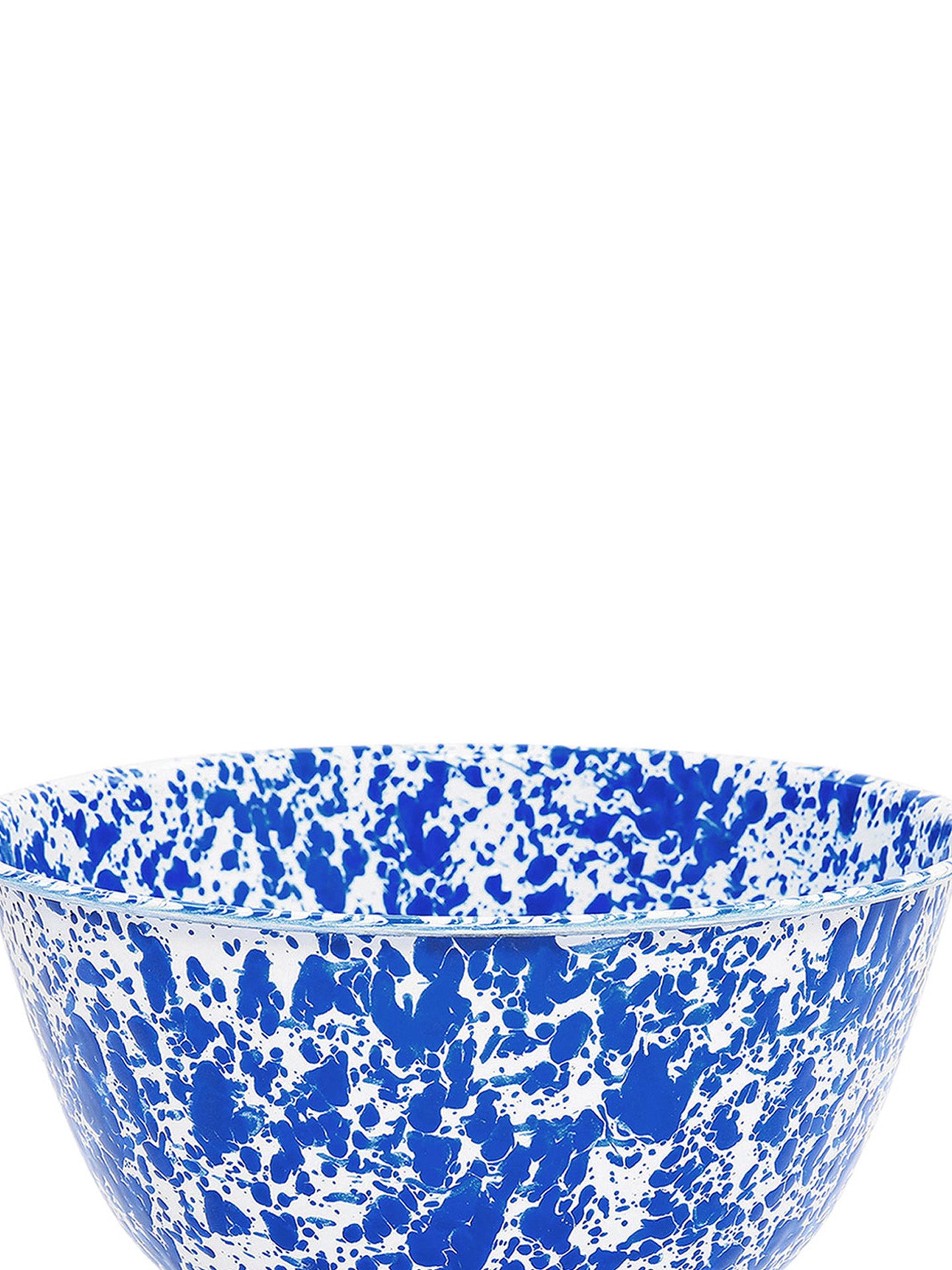 Large Salad Bowl, Blue Splatter