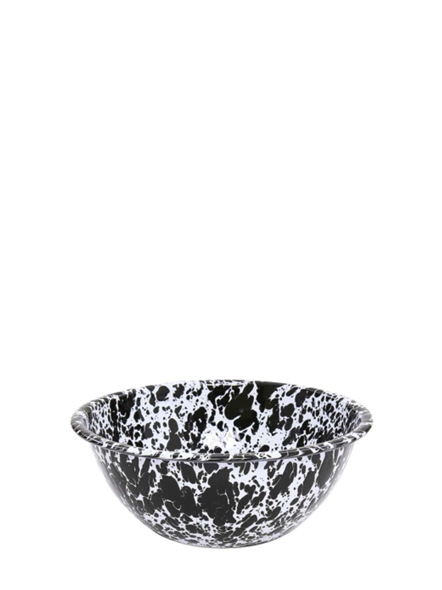 Small Serving Bowl, Black Splatter