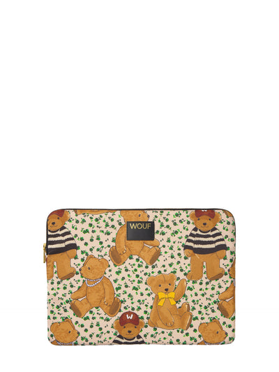 Cute teddy laptop sleeve, small (13" & 14")