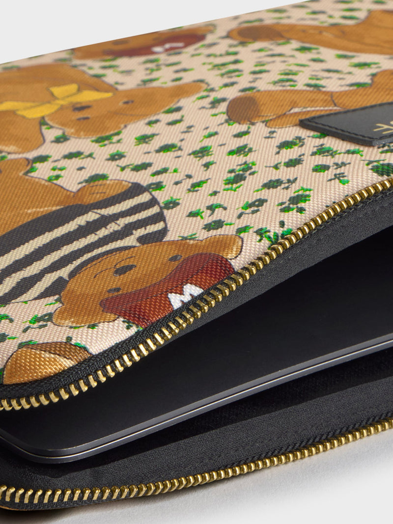 Cute teddy laptop sleeve, small (13" & 14")
