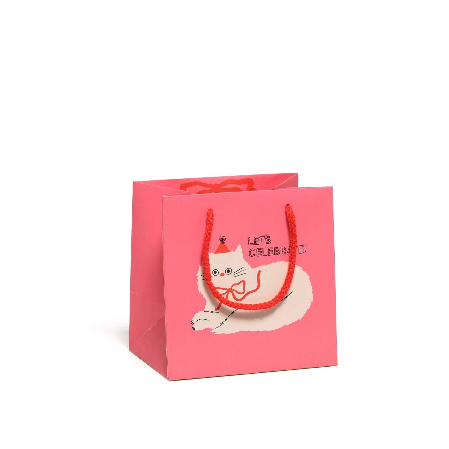 Let's celebrate cat gift bag, small