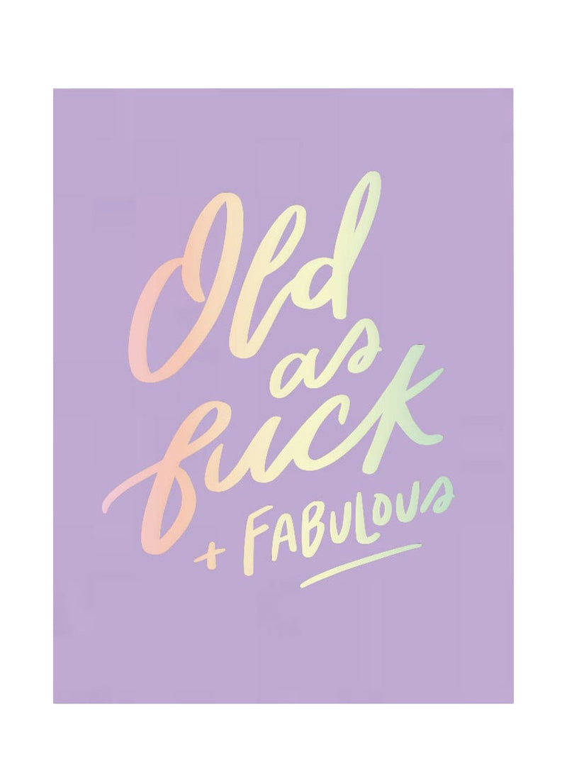 Old AF Foil birthday card