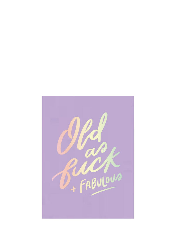 Old AF Foil birthday card