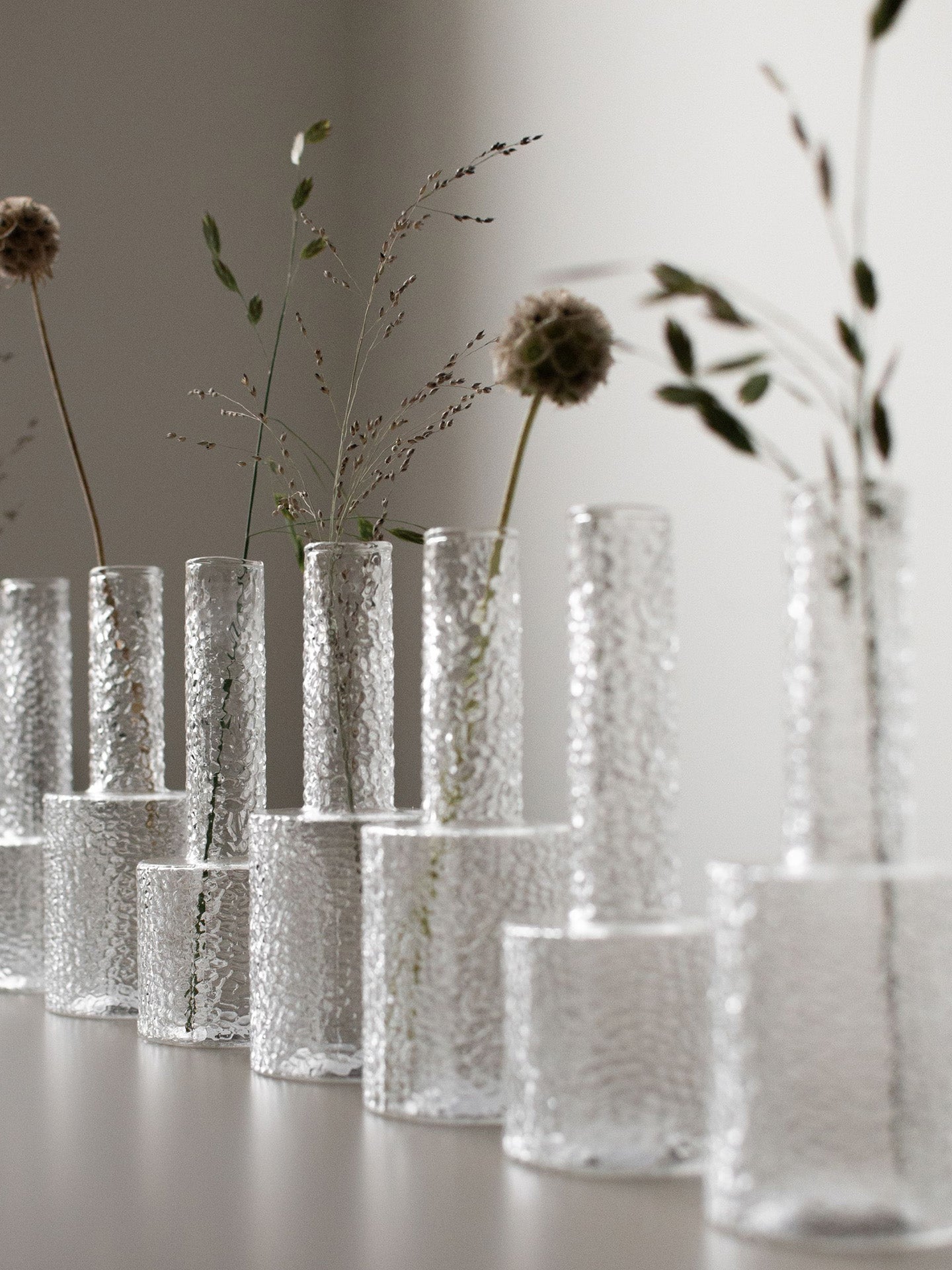 Airy small glass vase, clear