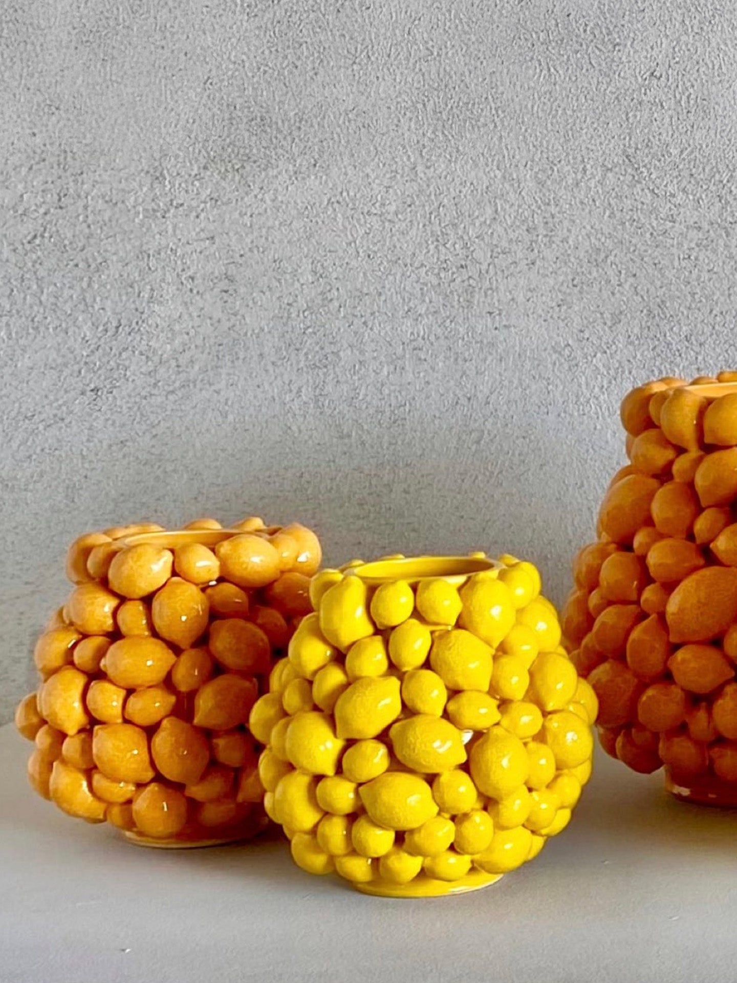 Vase citrus fruit, orange (20x20cm)