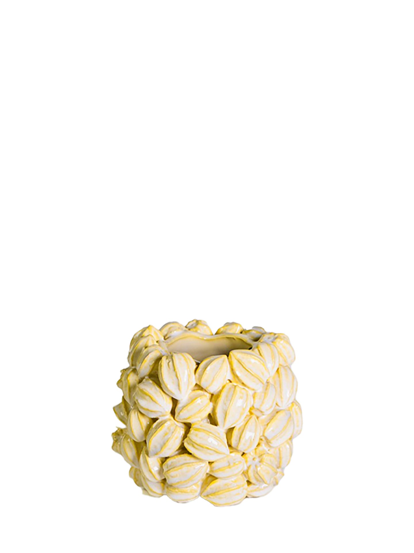 Lantern flower vase, Yellow (15x18cm)