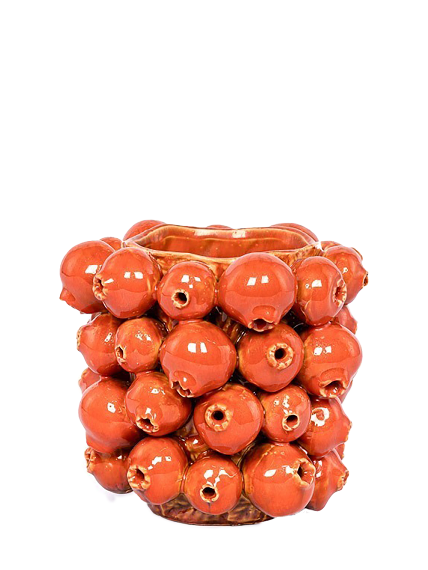 Pomegranate vase, orange (16x18 cm)
