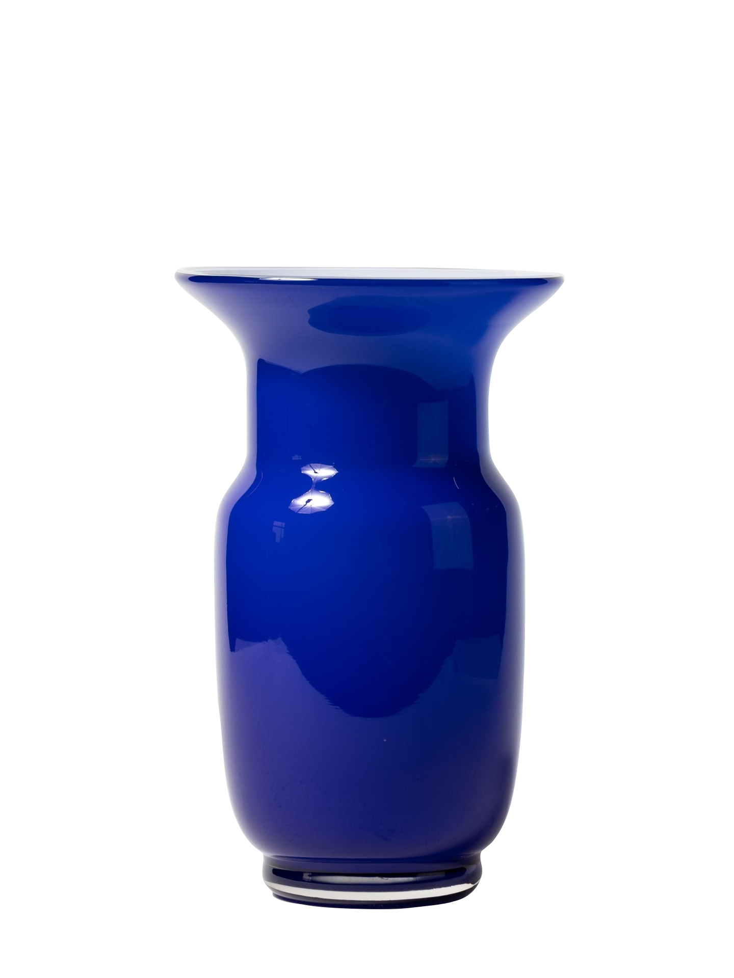 Glass vase (chalice), blue (h27 d17cm)