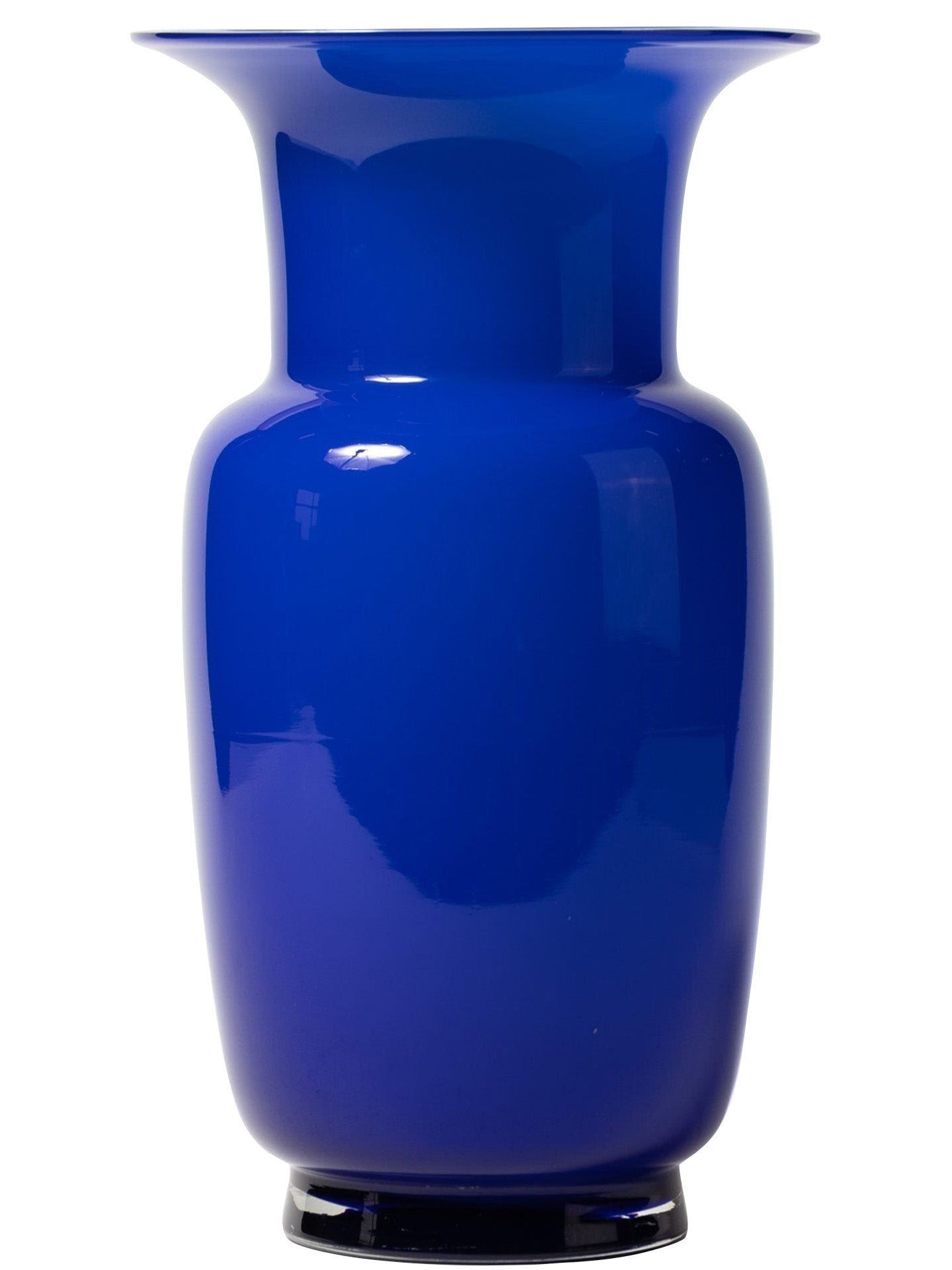 Glass vase (chalice), blue (h33 d19cm)