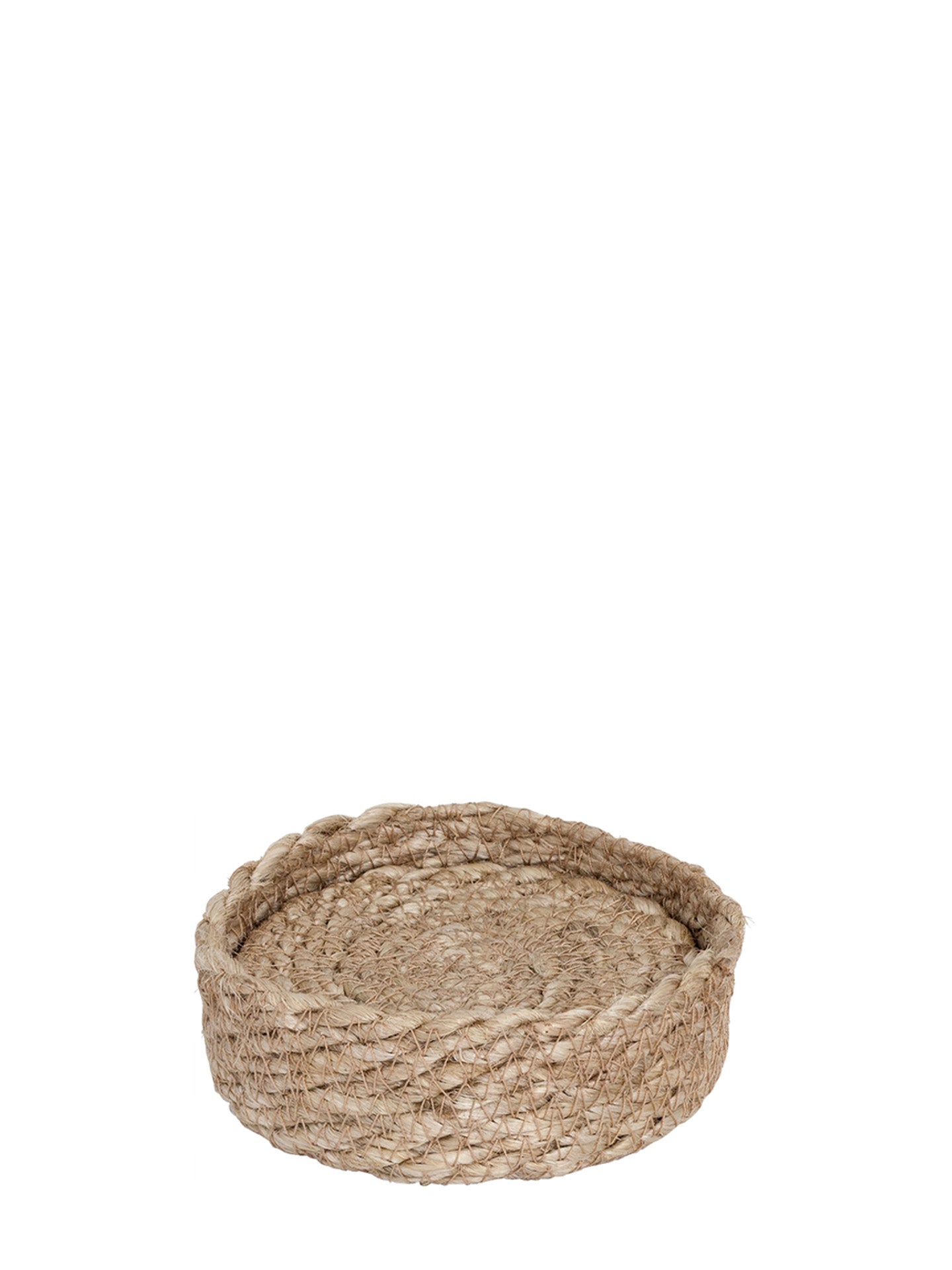 Coaster set Elin, twisted natural grey (set of 6)