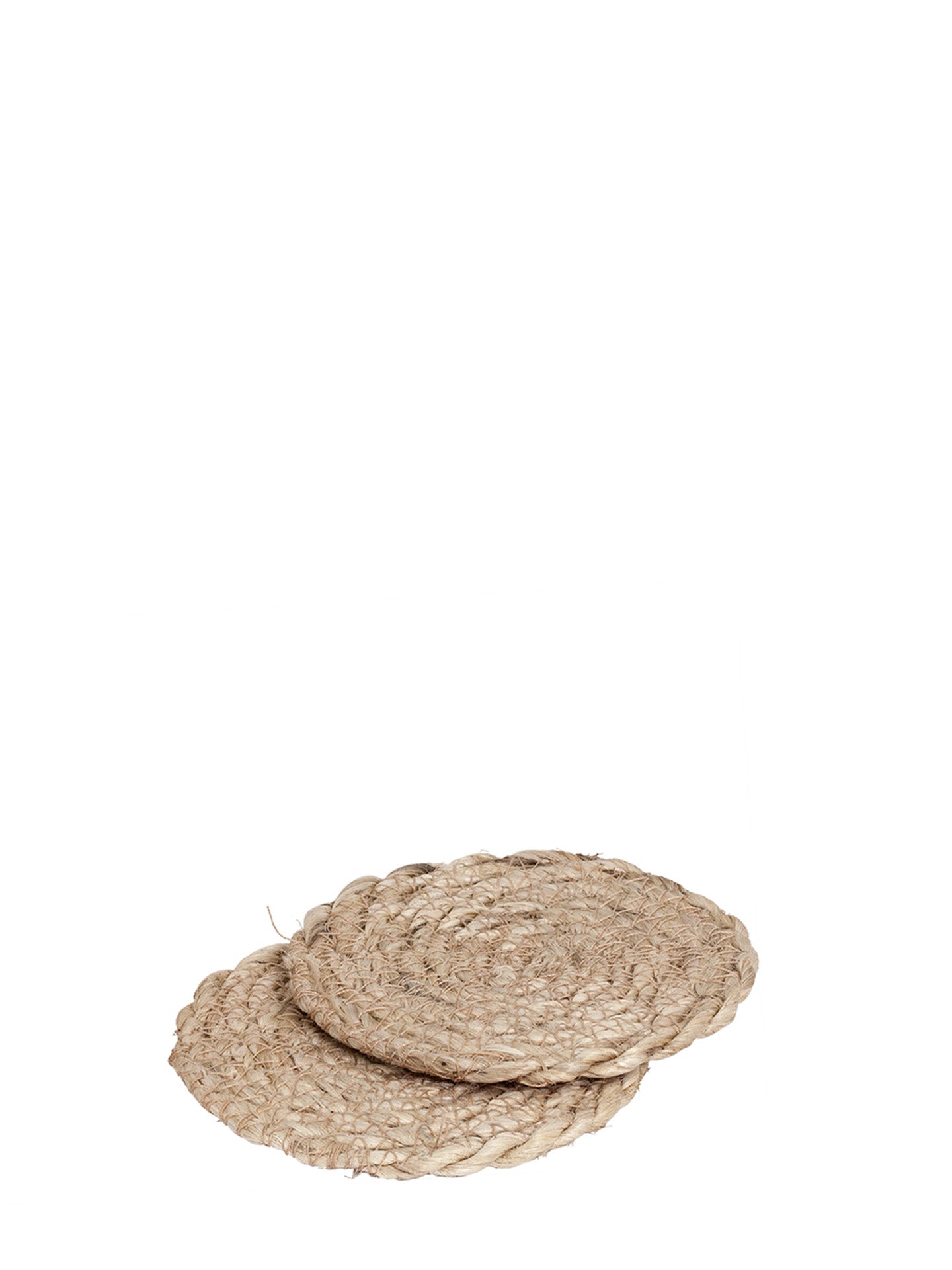 Coaster set Elin, twisted natural grey (set of 6)