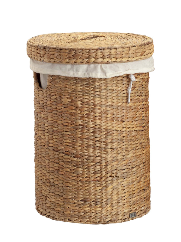 Lily round laundry basket natural, L