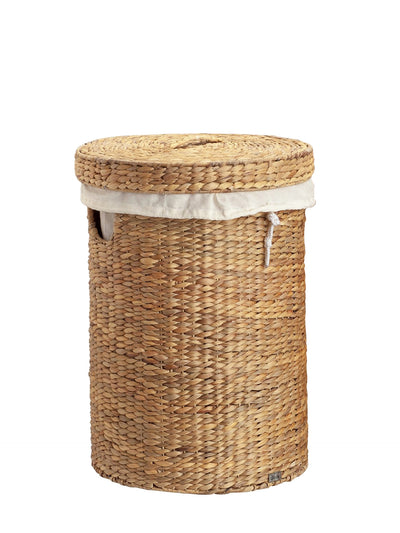 Lily round laundry basket natural, M