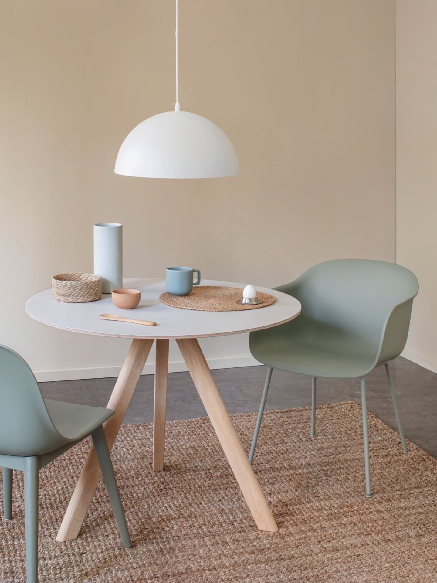 Elin round placemat, natural (Ø38 cm)