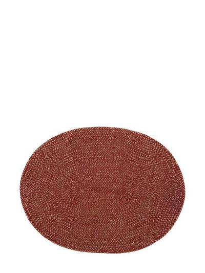 Oval placemat Ella, red