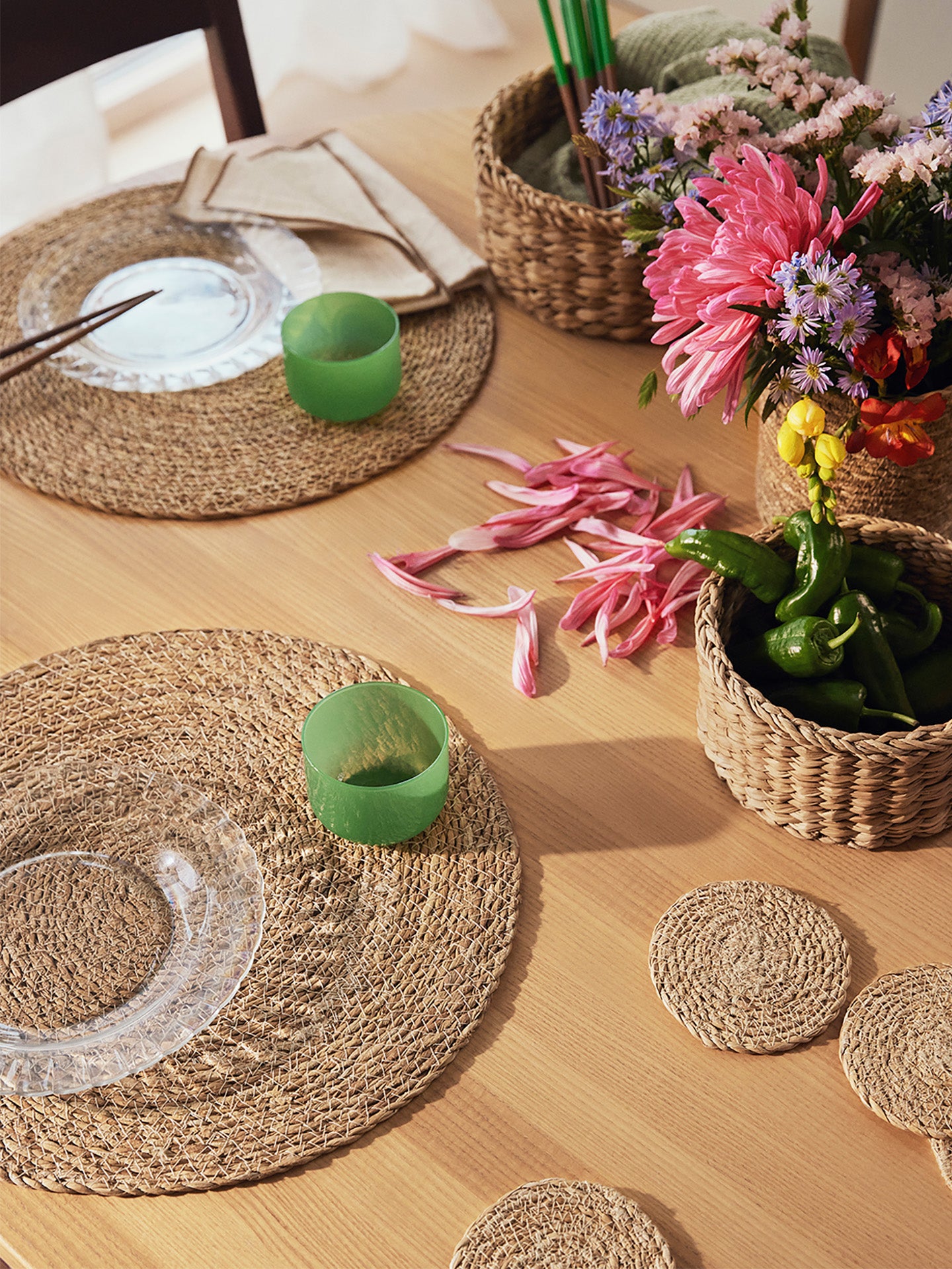 Emil round placemat, natural (Ø38 cm)