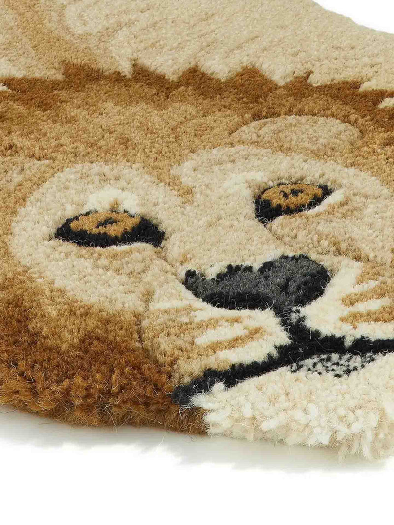 Moody lion rug, small