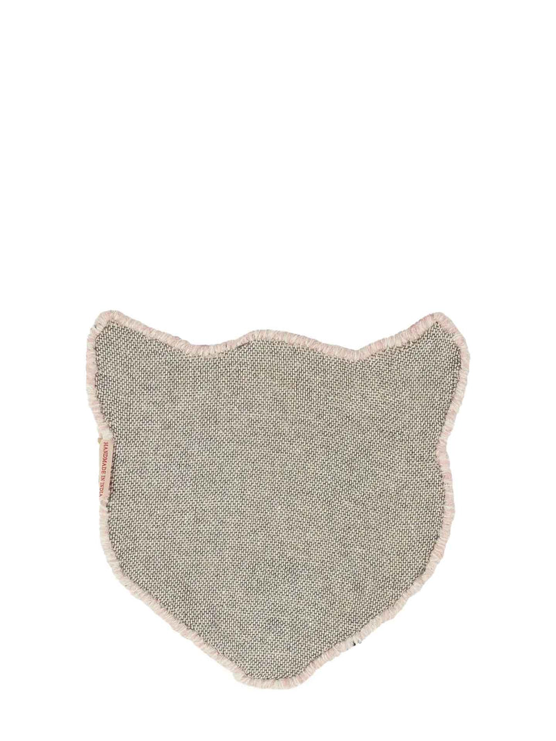 Pinky leopard head rug