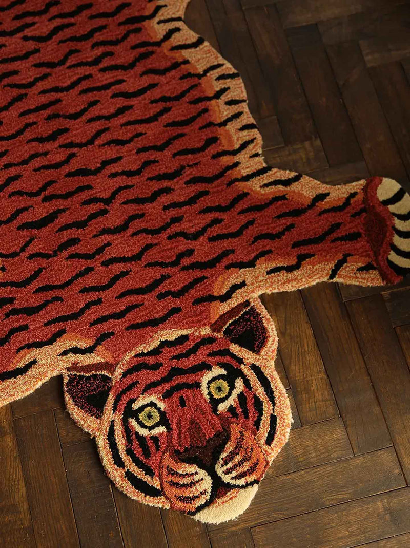 Tula Wise tiger rug, large