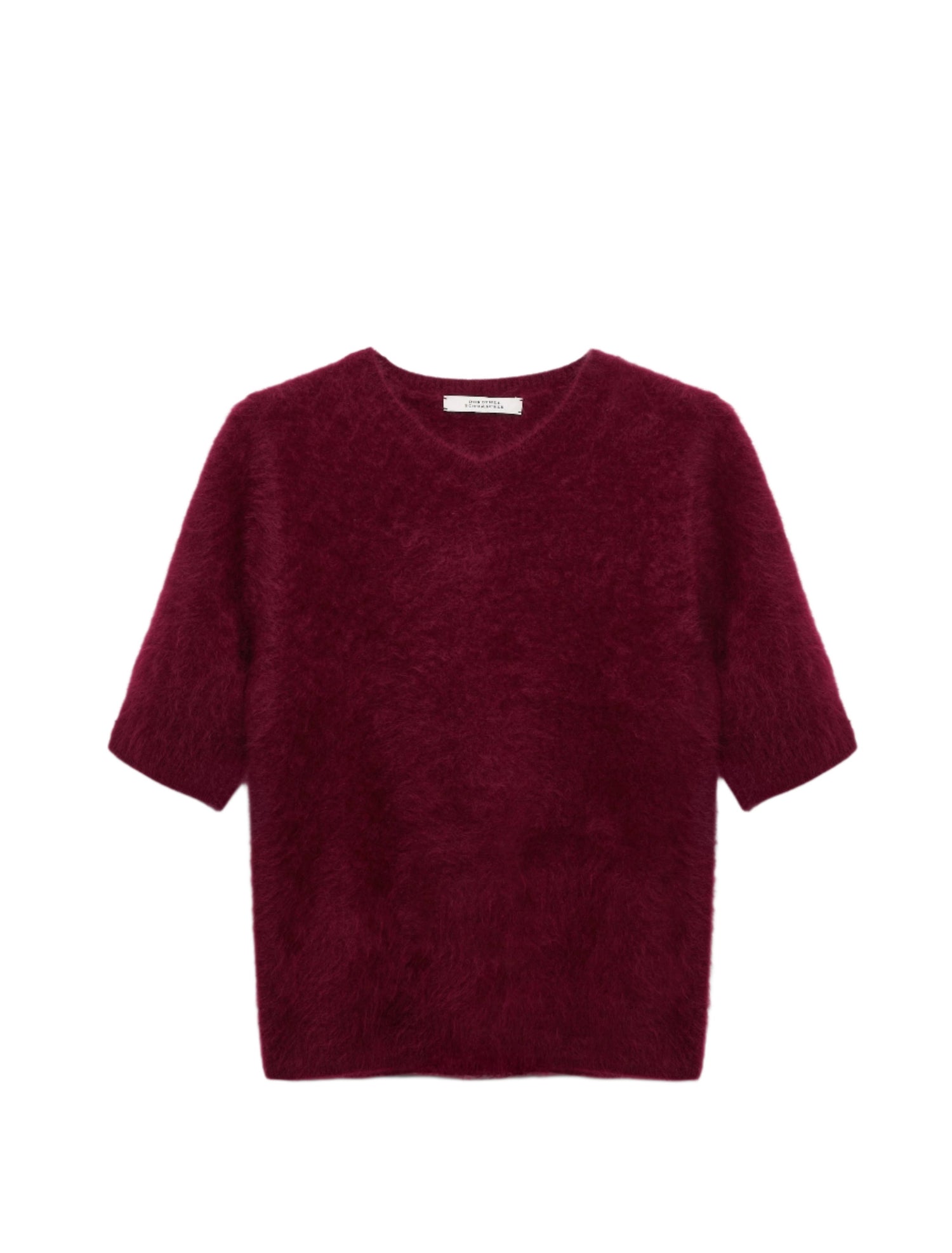 Fluffy Luxury cashmere pullover, burgundy