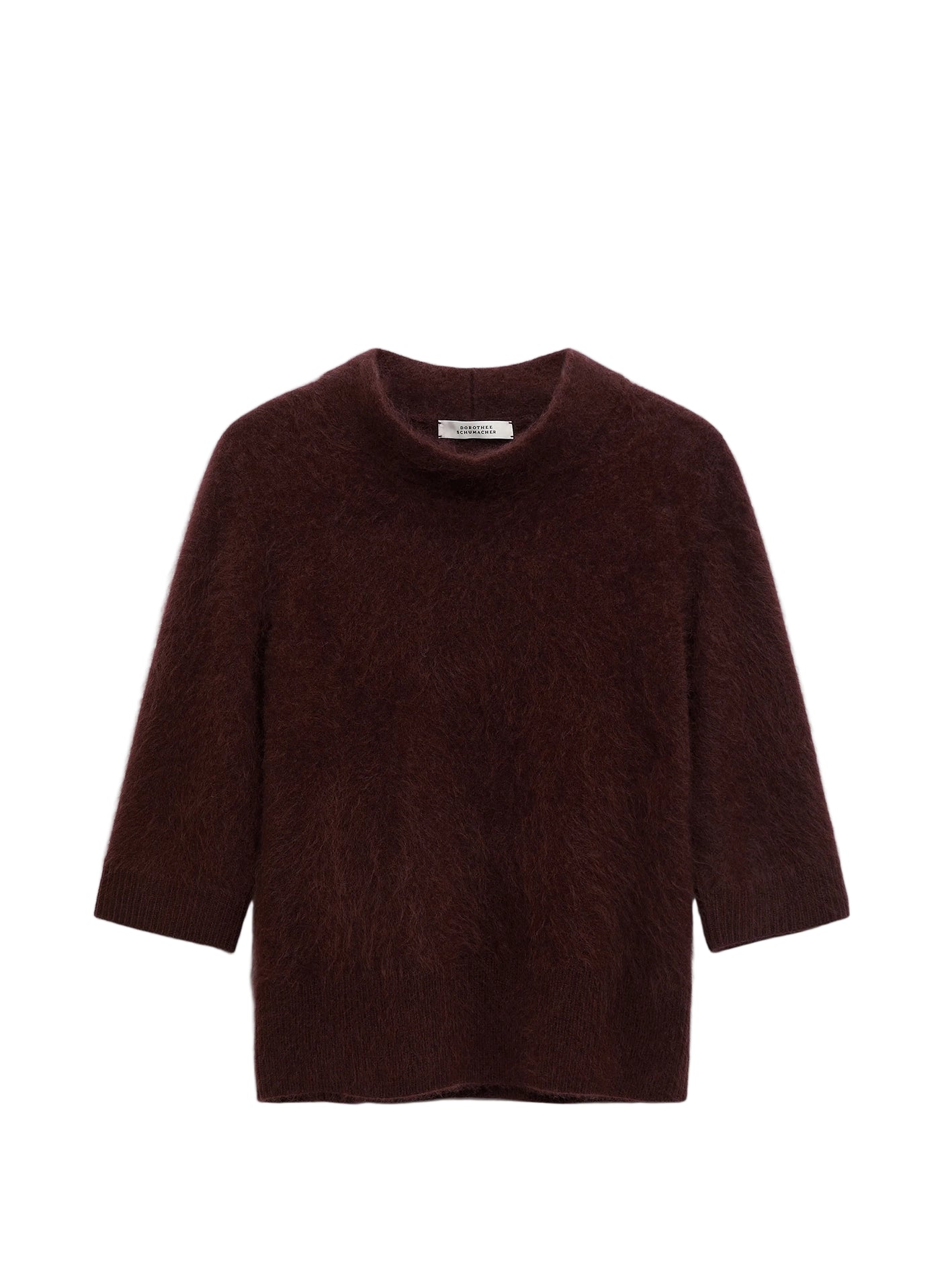 Brown sweater on a light gray background