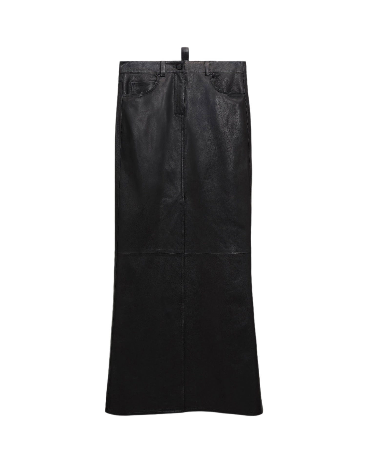 Sleek Statement leather skirt, black