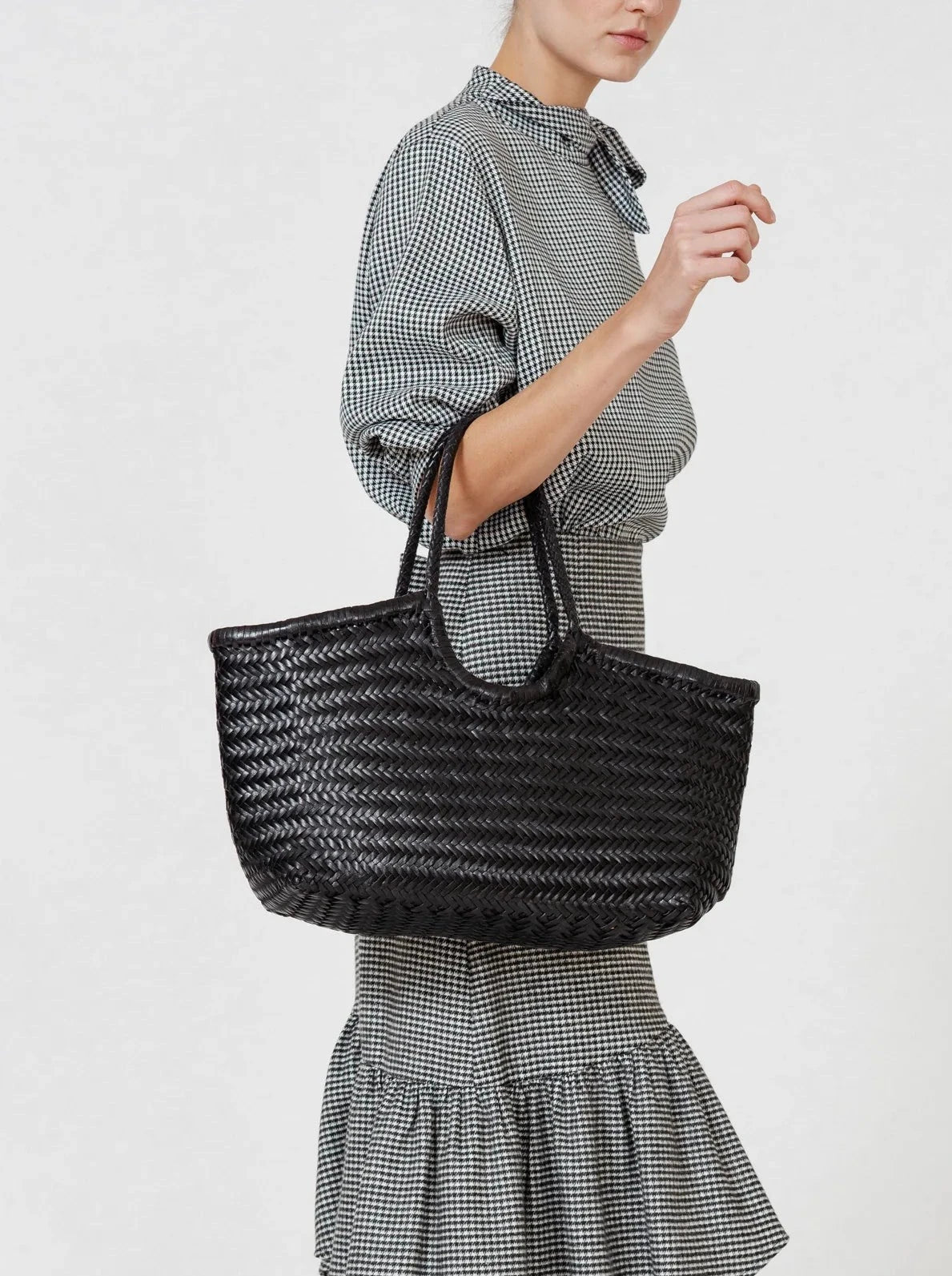 Nantucket basket bag big, black