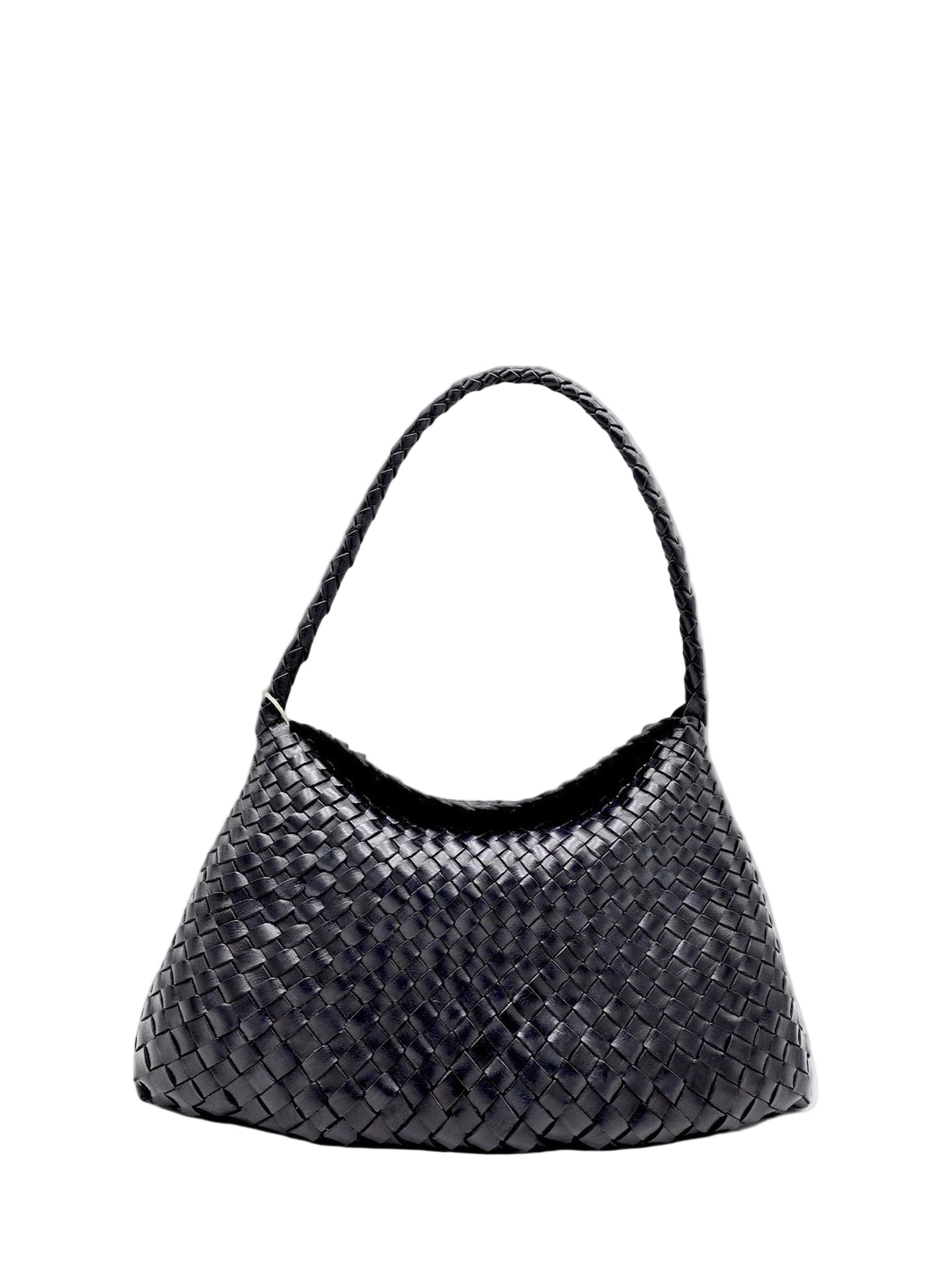 Black woven shoulder bag by Dragon Diffusion
