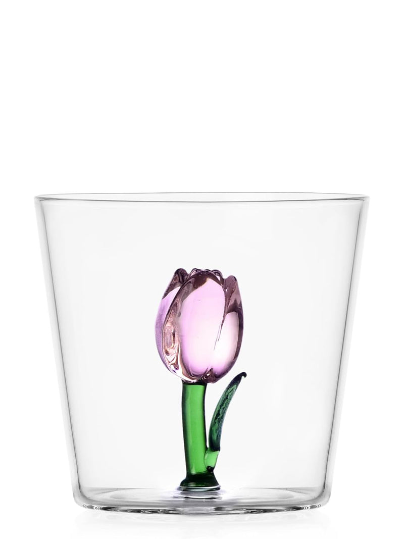 Pink tulip tumbler, Botanica collection