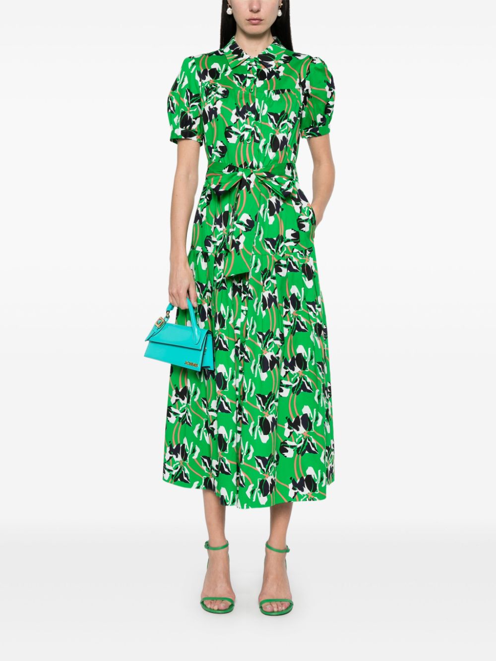 Jonah midi dress, irish green print