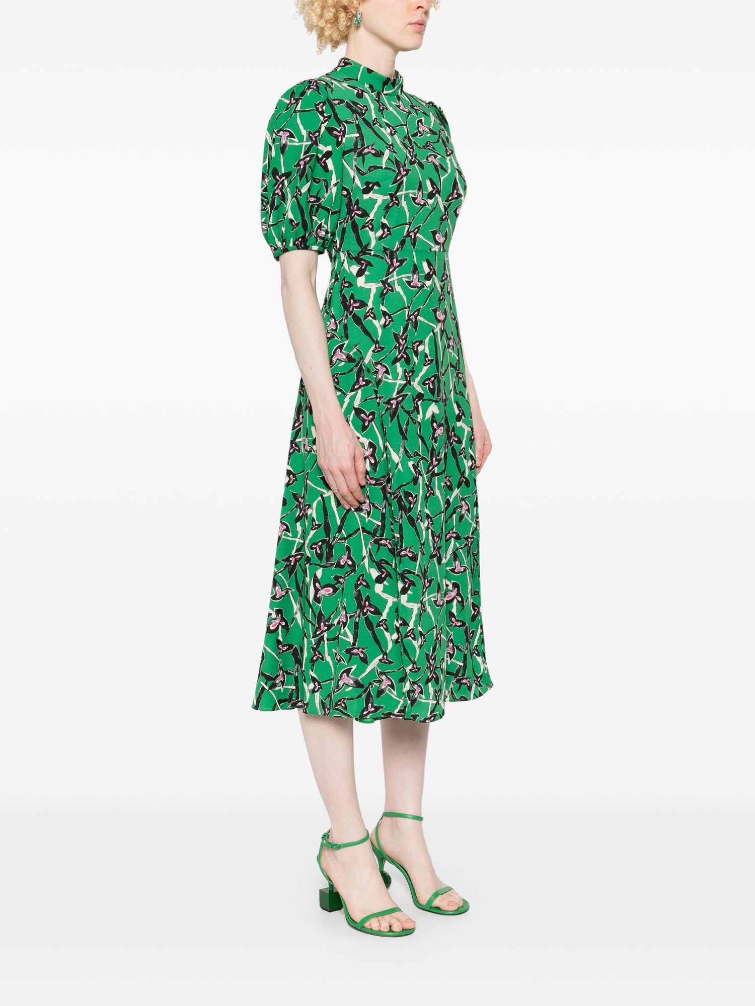 NELLA DRESS, CLOVER TWIGS GREEN