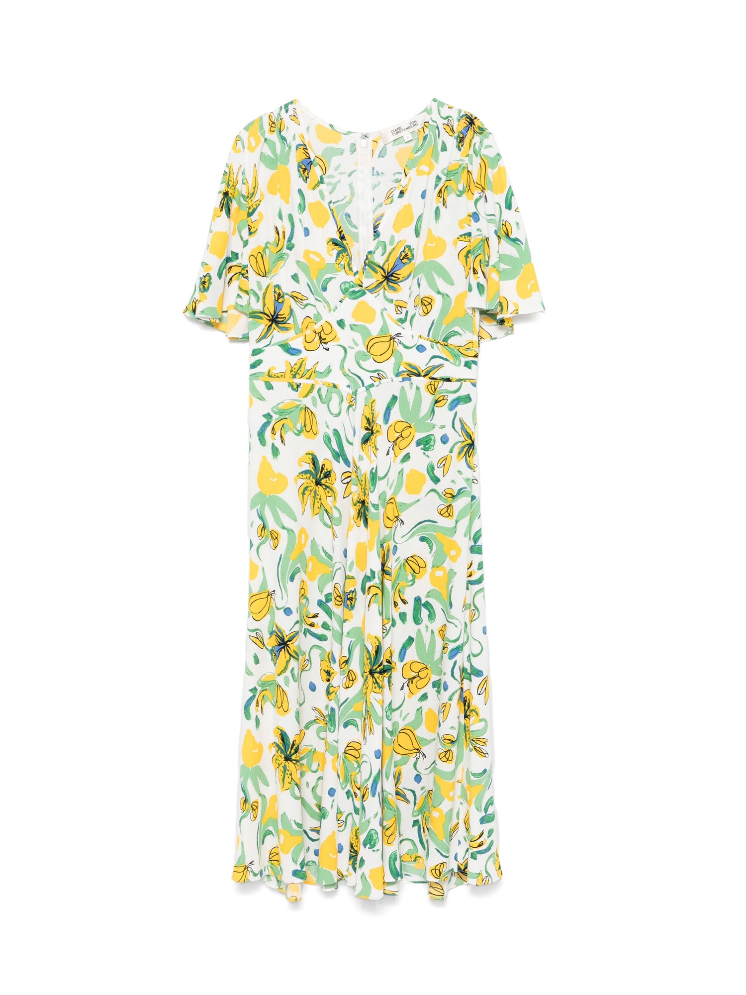 VIBEKE DRESS, brush floral yellow