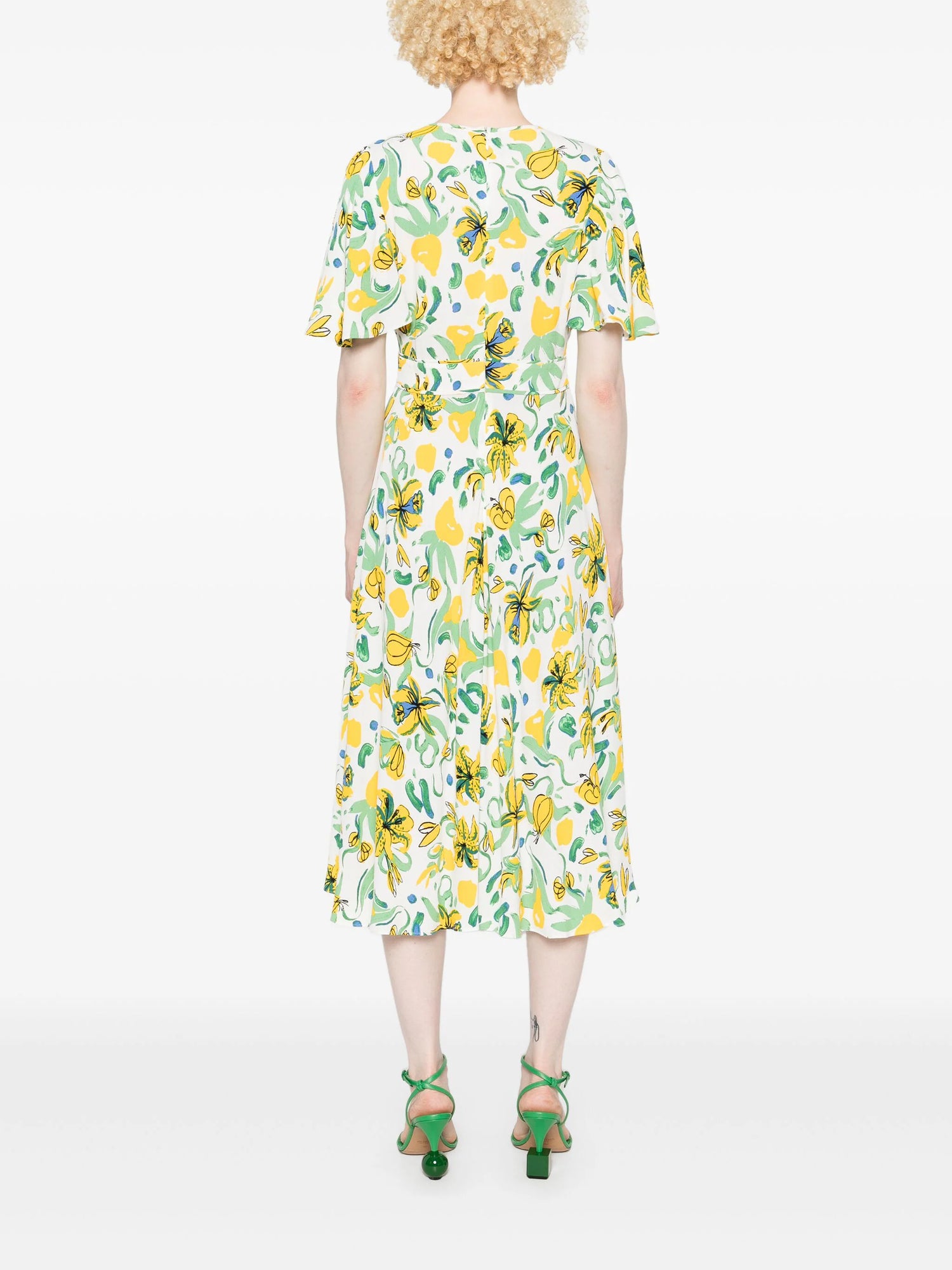 VIBEKE DRESS, brush floral yellow