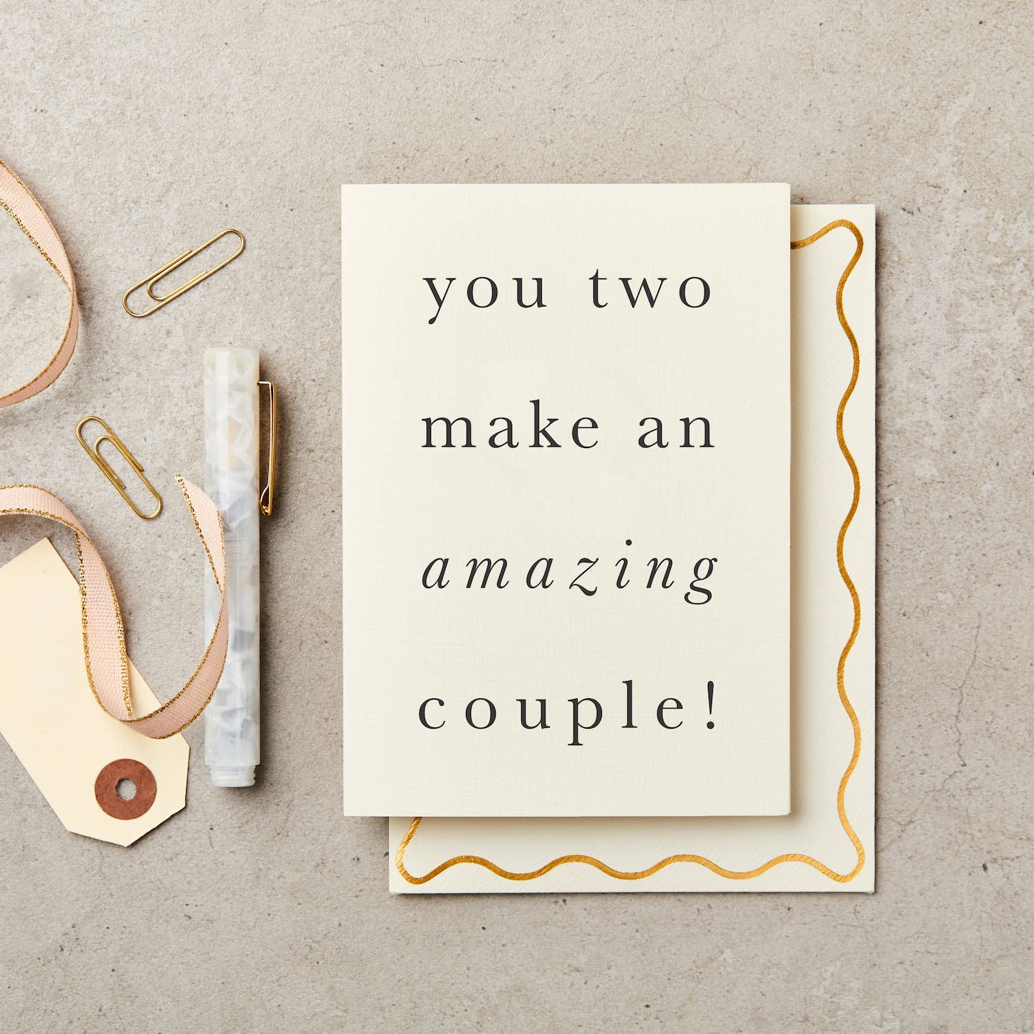 You two amazing couple wedding card