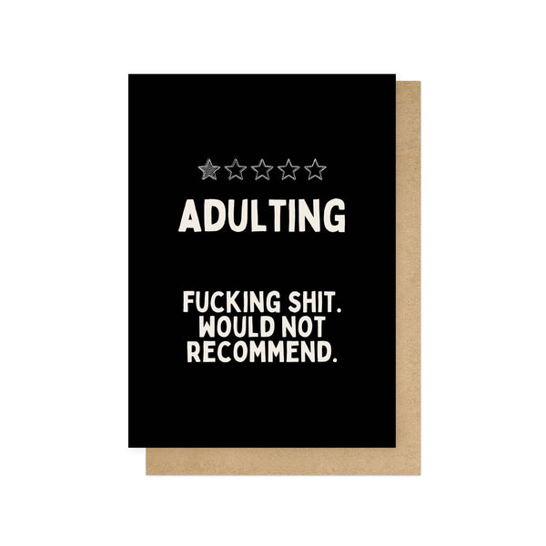 Adulting, large birthday card