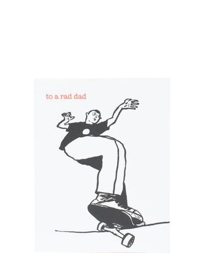 Rad skater dad large father's day card
