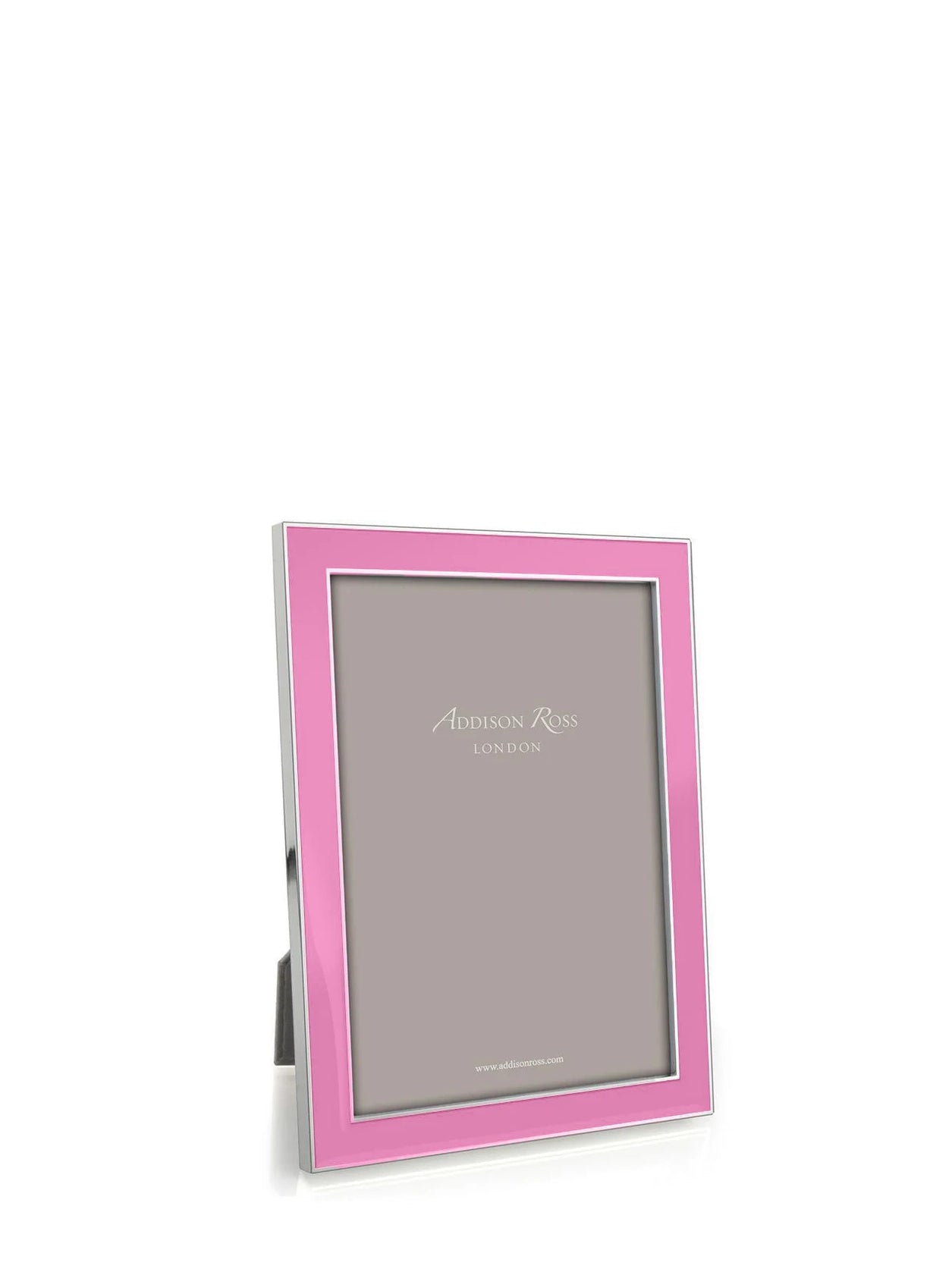 Enamel picture frame, electric pink - silver (13x18cm)
