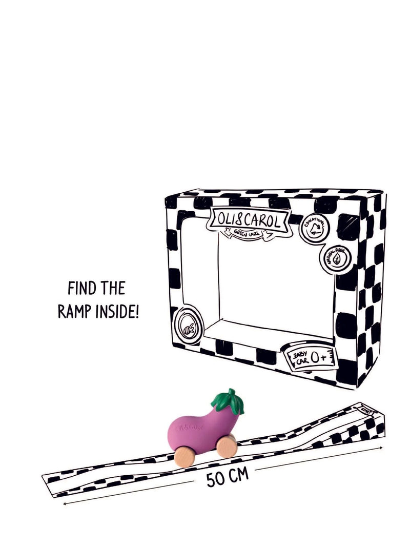 Emma The Eggplant Baby Car toy