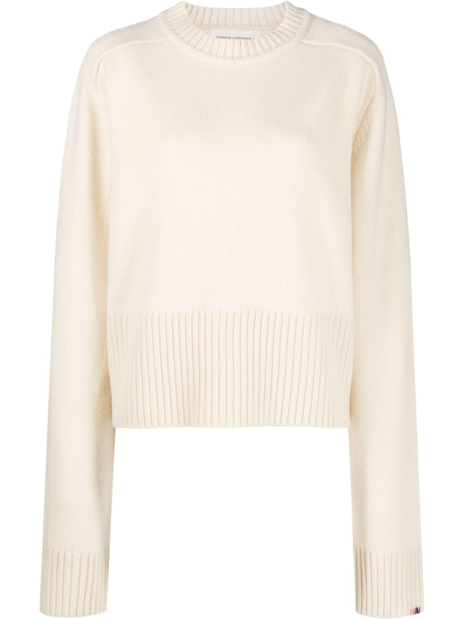 Relaxed crewneck sweater n°256 judith, cream