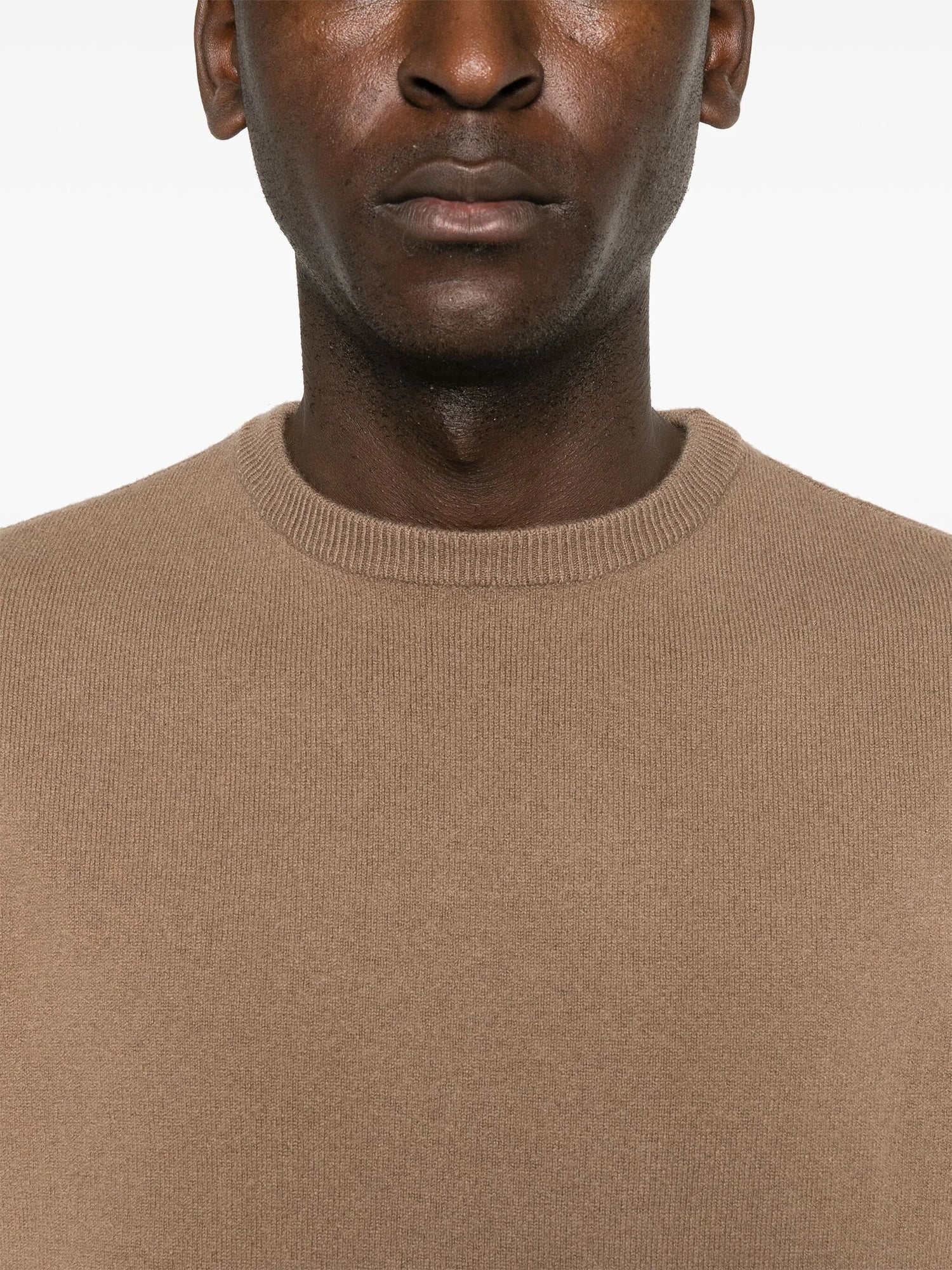 Crewneck cashmere sweater n°355 tes, chai