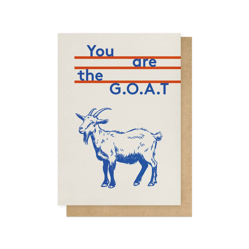 You are the G.O.A.T. large love & friendship card