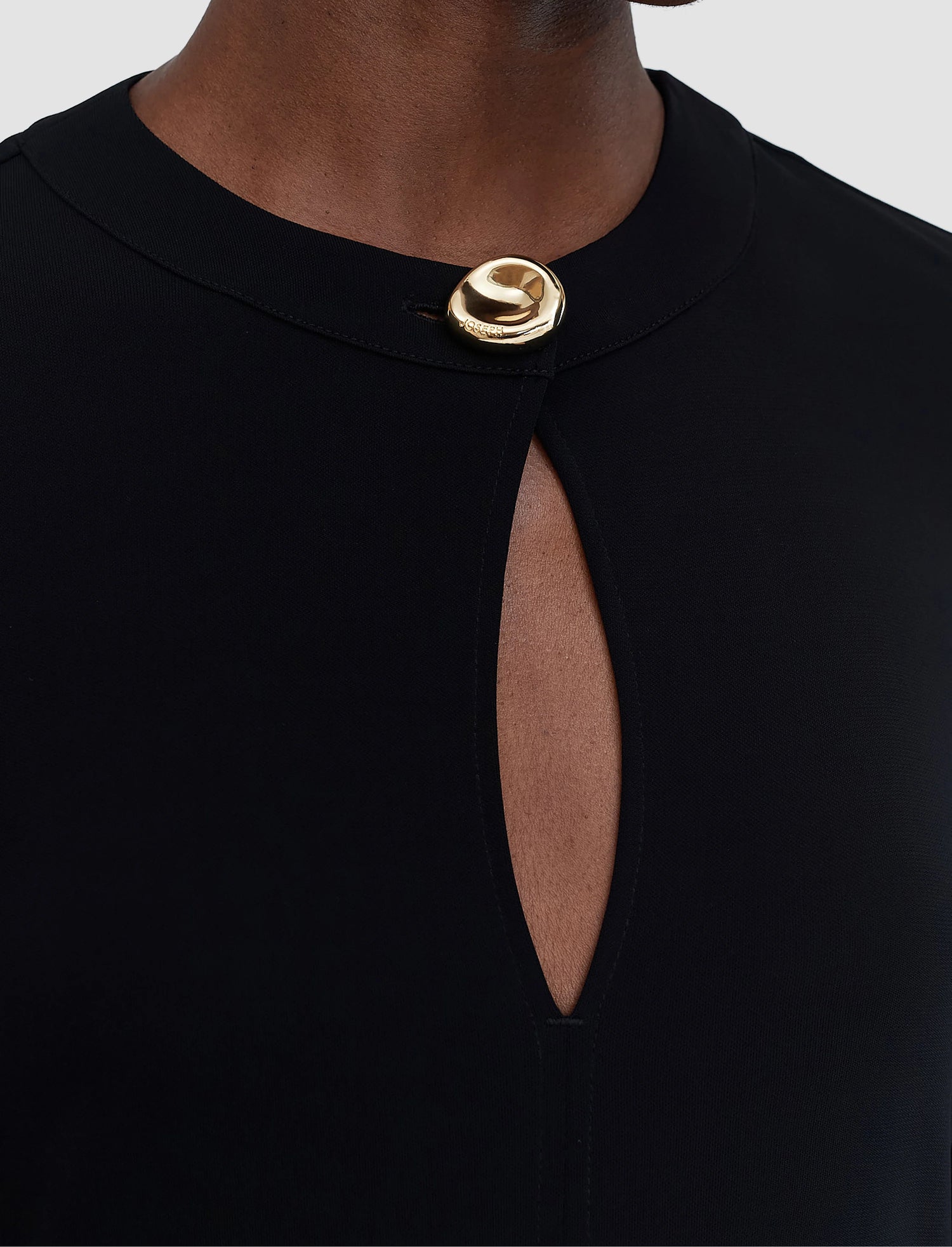 Fabiola top fluid jersey, black