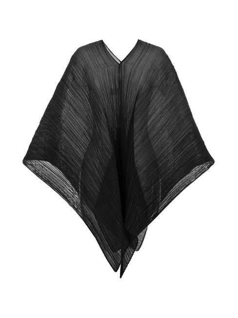 Pleated madame t-scarf, black