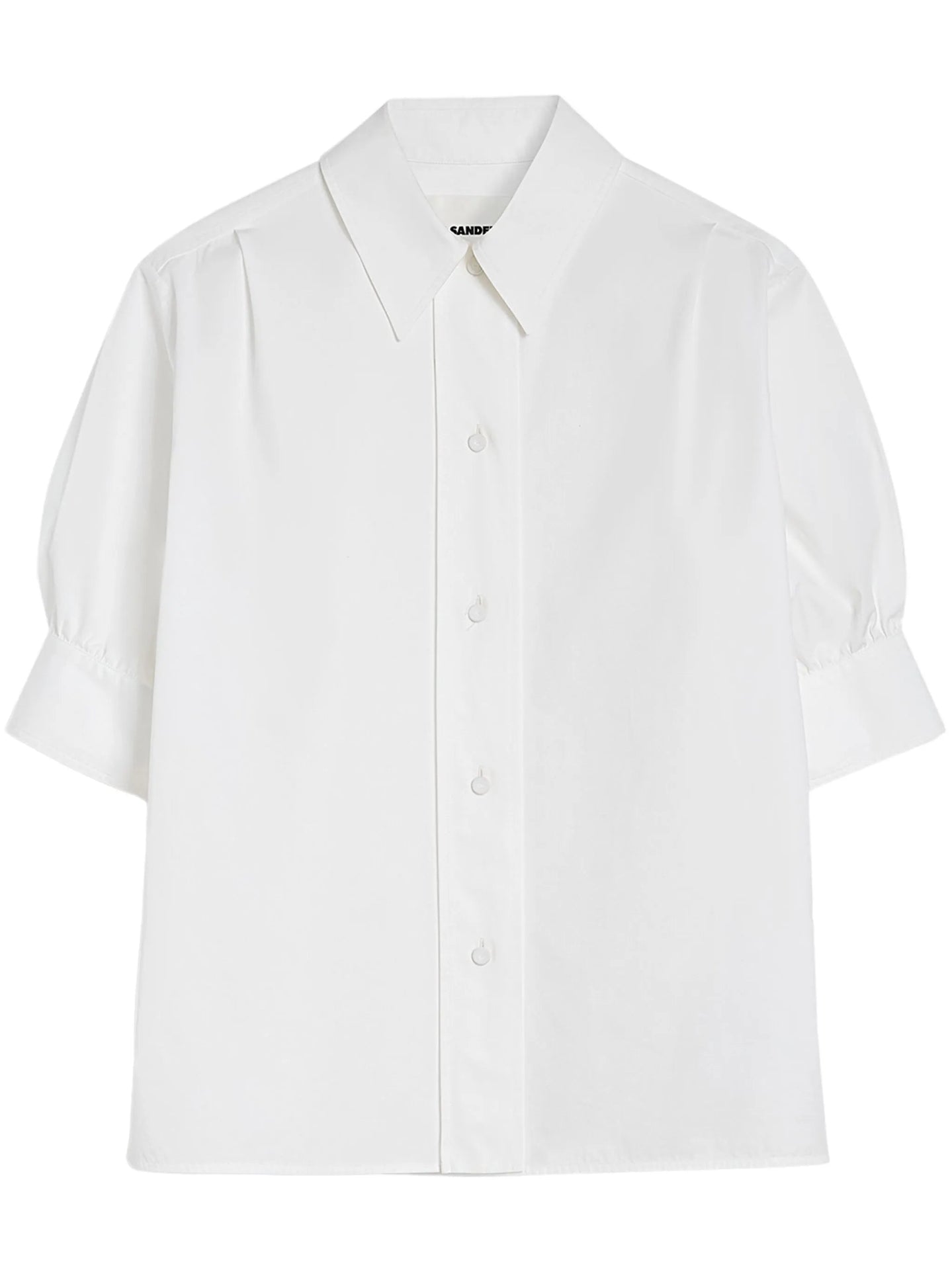 White short-sleeve shirt on a white background