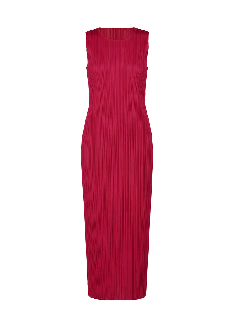 Red sleeveless dress on a white background