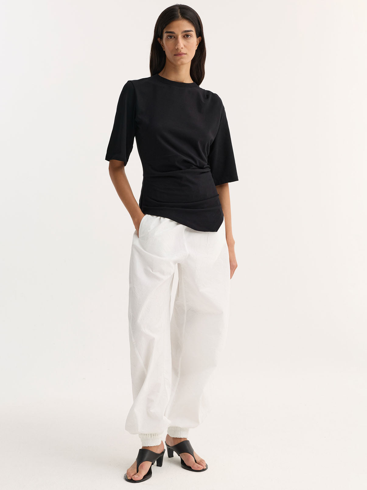 Reinvented twisted t-shirt, black