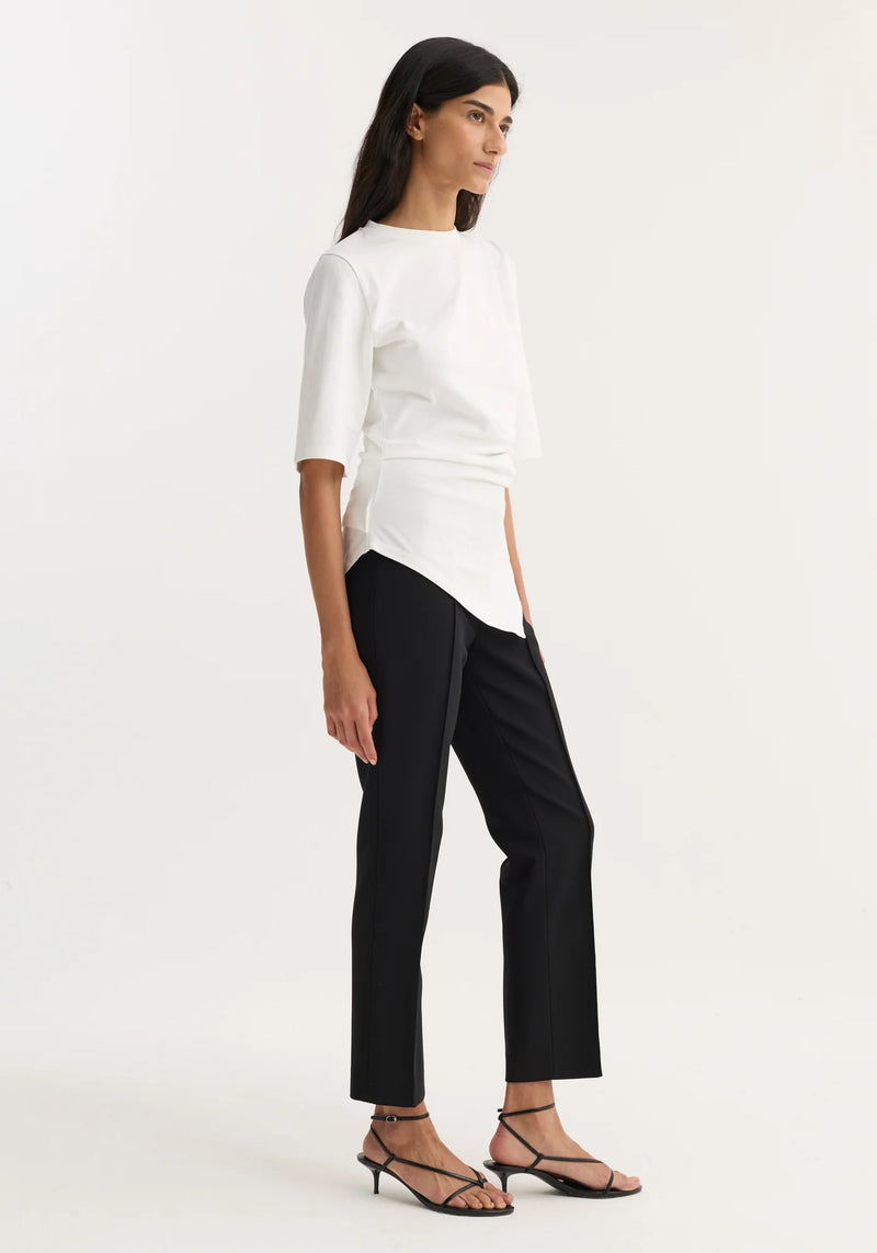 Reinvented twisted t-shirt, optic white