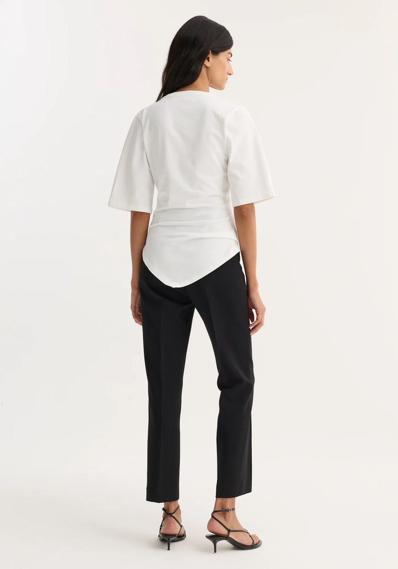Reinvented twisted t-shirt, optic white