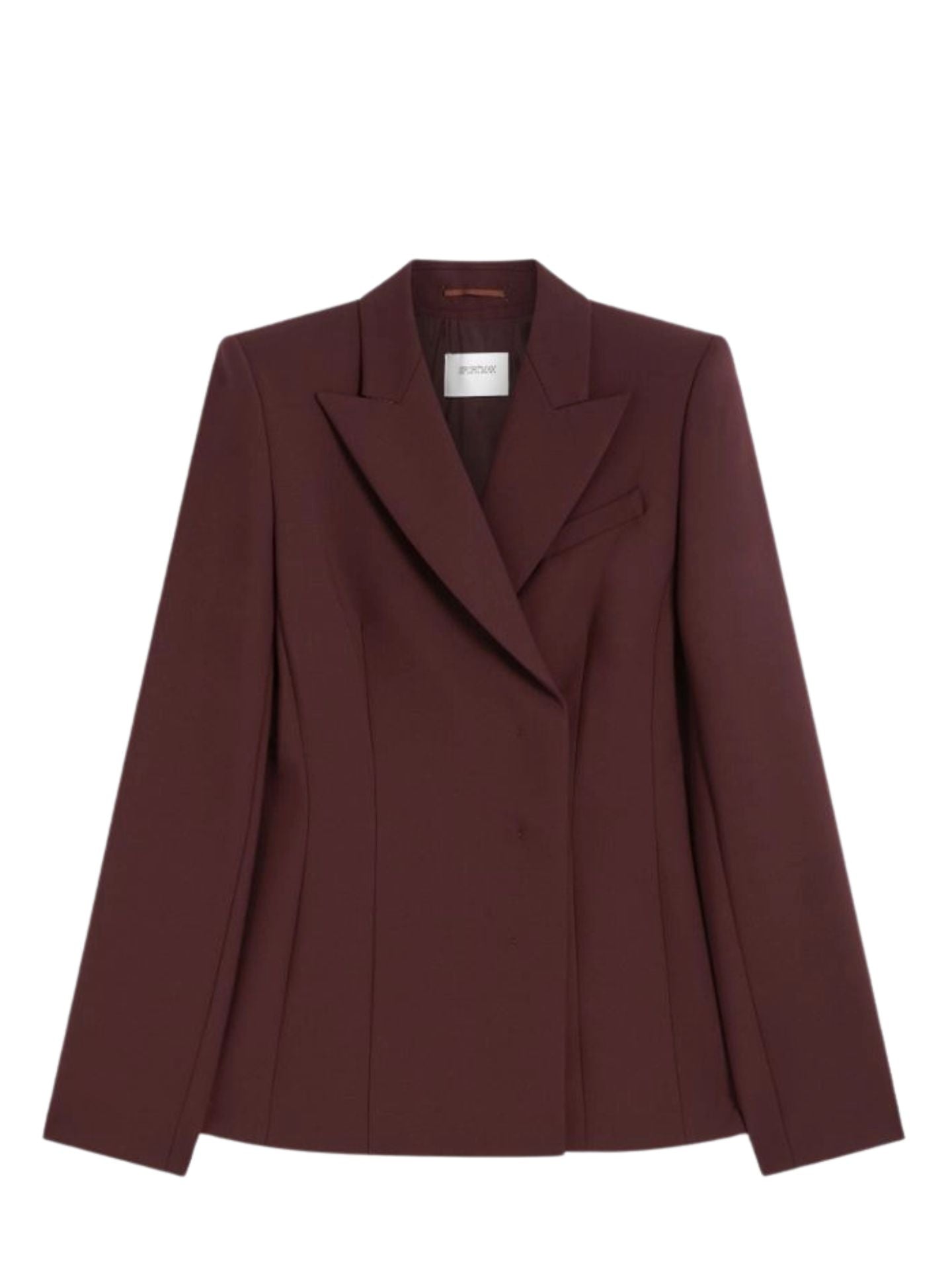 Maroon blazer on a white background